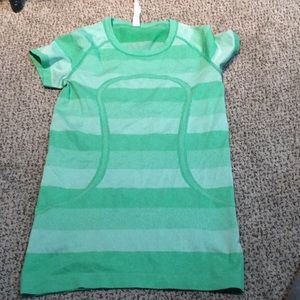 LuLu Lemon Green Striped Shirt